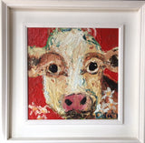 Red Cow and Flowers