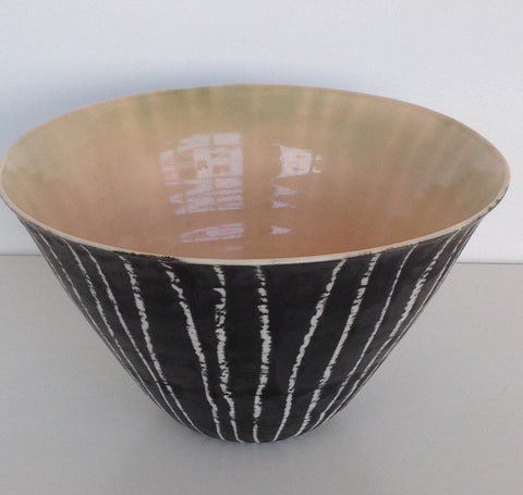 Medium Moonlit Birch Bowl / Pink Glaze